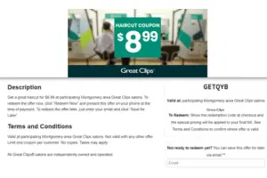 Great Clips $8.99 Coupon